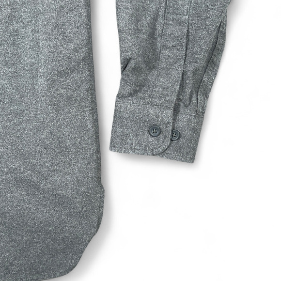 Vintage LL Bean Shirt Adult MEDIUM Gray Chamois Flannel Outdoor Heritage Y2K - Picture 6 of 10